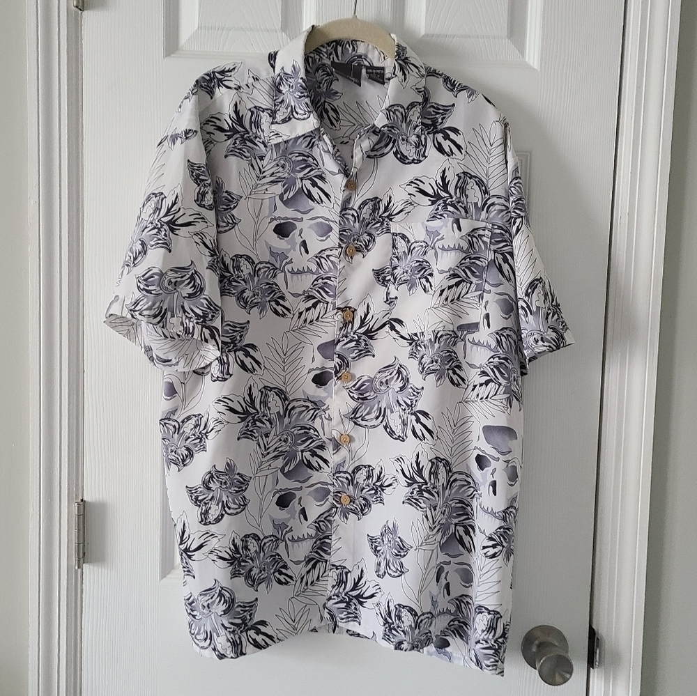 X9 Skull Hawiian Shirt